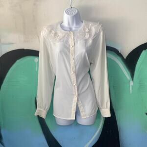 Vintage 80s Satin Blouse